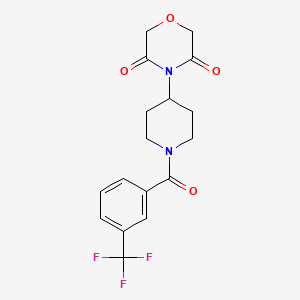 4-(1-(3-(Trifluoromethyl)benzoyl)piperidin-4-yl)morpholine-3,5-dione