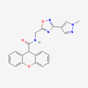 N-((3-(1-methyl-1H-pyrazol-4-yl)-1,2,4-oxadiazol-5-yl)methyl)-9H-xanthene-9-carboxamide