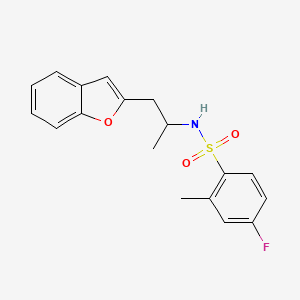 N-(1-(benzofuran-2-yl)propan-2-yl)-4-fluoro-2-methylbenzenesulfonamide