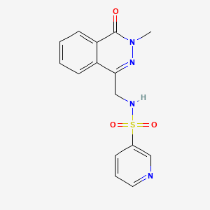 molecular formula C15H14N4O3S B2848135 N-((3-methyl-4-oxo-3,4-dihydrophthalazin-1-yl)methyl)pyridine-3-sulfonamide CAS No. 1396867-85-8