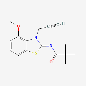 (Z)-N-(4-methoxy-3-(prop-2-yn-1-yl)benzo[d]thiazol-2(3H)-ylidene)pivalamide