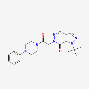 1-(tert-butyl)-4-methyl-6-(2-oxo-2-(4-phenylpiperazin-1-yl)ethyl)-1H-pyrazolo[3,4-d]pyridazin-7(6H)-one