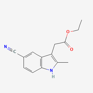 ethyl 2-(5-cyano-2-methyl-1H-indol-3-yl)acetate