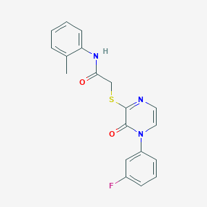 2-[4-(3-fluorophenyl)-3-oxopyrazin-2-yl]sulfanyl-N-(2-methylphenyl)acetamide