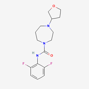 molecular formula C16H21F2N3O2 B2848158 N-(2,6-difluorophenyl)-4-(oxolan-3-yl)-1,4-diazepane-1-carboxamide CAS No. 2320575-72-0