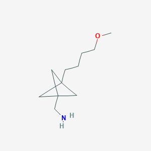 B2848182 [3-(4-Methoxybutyl)-1-bicyclo[1.1.1]pentanyl]methanamine CAS No. 2287313-22-6