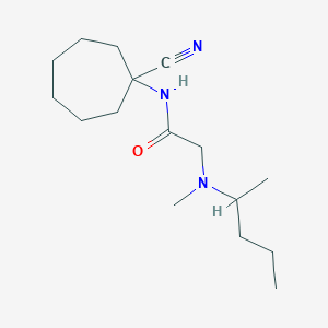 molecular formula C16H29N3O B2848197 N-(1-cyanocycloheptyl)-2-[methyl(pentan-2-yl)amino]acetamide CAS No. 1240999-53-4