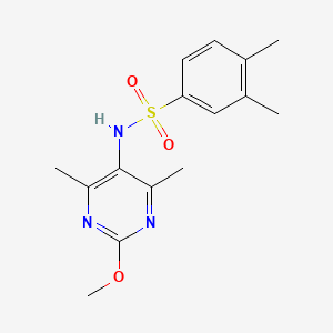 molecular formula C15H19N3O3S B2848226 N-(2-methoxy-4,6-dimethylpyrimidin-5-yl)-3,4-dimethylbenzene-1-sulfonamide CAS No. 2194848-61-6