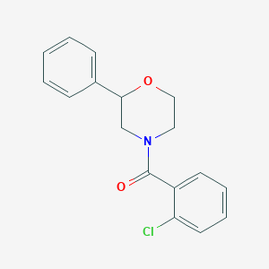 molecular formula C17H16ClNO2 B2848235 (2-Chlorophenyl)(2-phenylmorpholino)methanone CAS No. 954066-73-0