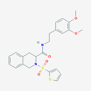 molecular formula C24H26N2O5S2 B284829 N-[2-(3,4-DIMETHOXYPHENYL)ETHYL]-2-(THIOPHENE-2-SULFONYL)-1,2,3,4-TETRAHYDROISOQUINOLINE-3-CARBOXAMIDE 