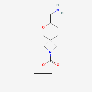 molecular formula C13H24N2O3 B2848388 Tert-butyl 7-(aminomethyl)-6-oxa-2-azaspiro[3.5]nonane-2-carboxylate CAS No. 1251012-44-8