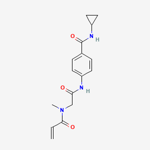 N-Cyclopropyl-4-[[2-[methyl(prop-2-enoyl)amino]acetyl]amino]benzamide