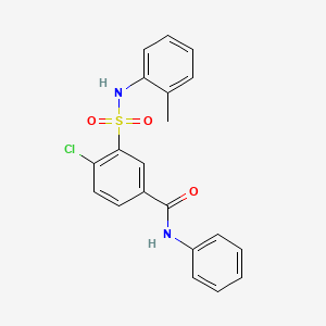 4-chloro-3-[(2-methylphenyl)sulfamoyl]-N-phenylbenzamide