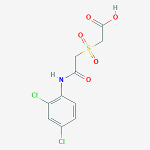 molecular formula C10H9Cl2NO5S B2848408 2-{[2-(2,4-Dichloroanilino)-2-oxoethyl]sulfonyl}acetic acid CAS No. 338793-73-0