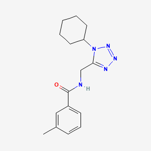 molecular formula C16H21N5O B2848415 N-((1-cyclohexyl-1H-tetrazol-5-yl)methyl)-3-methylbenzamide CAS No. 921143-94-4