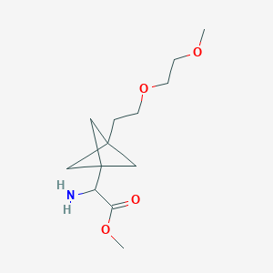 molecular formula C13H23NO4 B2848450 Methyl 2-amino-2-[3-[2-(2-methoxyethoxy)ethyl]-1-bicyclo[1.1.1]pentanyl]acetate CAS No. 2287271-82-1