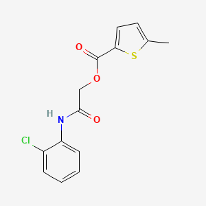 molecular formula C14H12ClNO3S B2848464 [(2-CHLOROPHENYL)CARBAMOYL]METHYL 5-METHYLTHIOPHENE-2-CARBOXYLATE CAS No. 387854-85-5