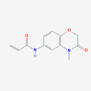 molecular formula C12H12N2O3 B2848474 N-(4-methyl-3-oxo-3,4-dihydro-2H-1,4-benzoxazin-6-yl)prop-2-enamide CAS No. 2396580-43-9