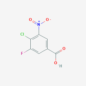 molecular formula C7H3ClFNO4 B2848481 4-Chloro-3-fluoro-5-nitrobenzoic acid CAS No. 1804879-14-8