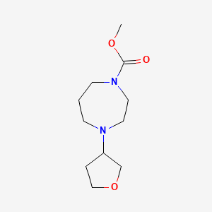 molecular formula C11H20N2O3 B2848492 Methyl 4-(oxolan-3-yl)-1,4-diazepane-1-carboxylate CAS No. 2310011-18-6