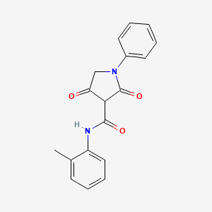 N-(2-methylphenyl)-2,4-dioxo-1-phenylpyrrolidine-3-carboxamide