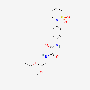 N-(2,2-diethoxyethyl)-N'-[4-(1,1-dioxothiazinan-2-yl)phenyl]oxamide