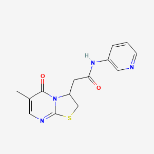 2-(6-methyl-5-oxo-3,5-dihydro-2H-thiazolo[3,2-a]pyrimidin-3-yl)-N-(pyridin-3-yl)acetamide