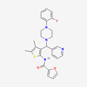 N-(3-{[4-(2-fluorophenyl)piperazin-1-yl](pyridin-3-yl)methyl}-4,5-dimethylthiophen-2-yl)furan-2-carboxamide