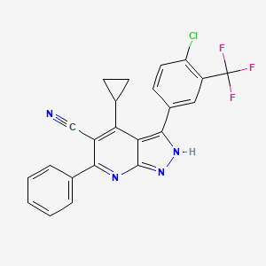 molecular formula C23H14ClF3N4 B2848523 BMT-145027 CAS No. 2018282-44-3