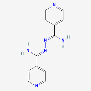 molecular formula C12H12N6 B2848526 N-(Pyridin-4-ylmethanimidamido)pyridine-4-carboximidamide CAS No. 108952-34-7