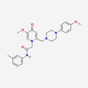 2-(5-methoxy-2-((4-(4-methoxyphenyl)piperazin-1-yl)methyl)-4-oxopyridin-1(4H)-yl)-N-(m-tolyl)acetamide