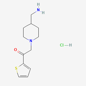 2-(4-(Aminomethyl)piperidin-1-yl)-1-(thiophen-2-yl)ethanone hydrochloride
