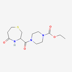 Ethyl 4-(5-oxo-1,4-thiazepane-3-carbonyl)piperazine-1-carboxylate