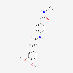 (E)-N-(4-(2-(cyclopropylamino)-2-oxoethyl)phenyl)-3-(3,4-dimethoxyphenyl)acrylamide