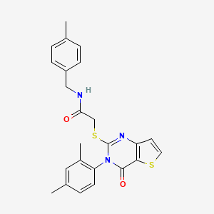 2-{[3-(2,4-dimethylphenyl)-4-oxo-3,4-dihydrothieno[3,2-d]pyrimidin-2-yl]sulfanyl}-N-(4-methylbenzyl)acetamide