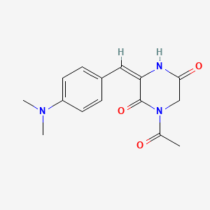 1-Acetyl-3-{[4-(dimethylamino)phenyl]methylene}tetrahydro-2,5-pyrazinedione