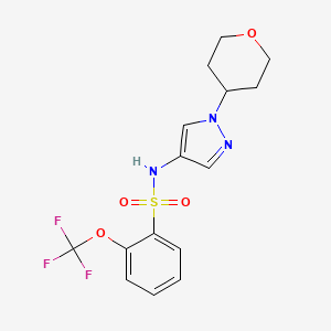 N-(1-(tetrahydro-2H-pyran-4-yl)-1H-pyrazol-4-yl)-2-(trifluoromethoxy)benzenesulfonamide