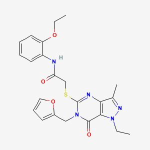 N-(2-ethoxyphenyl)-2-((1-ethyl-6-(furan-2-ylmethyl)-3-methyl-7-oxo-6,7-dihydro-1H-pyrazolo[4,3-d]pyrimidin-5-yl)thio)acetamide