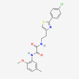 N-{2-[2-(4-chlorophenyl)-1,3-thiazol-4-yl]ethyl}-N'-(2-methoxy-5-methylphenyl)ethanediamide