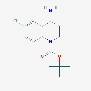 molecular formula C14H19ClN2O2 B2848645 tert-butyl 4-amino-6-chloro-1,2,3,4-tetrahydroquinoline-1-carboxylate CAS No. 1823485-35-3