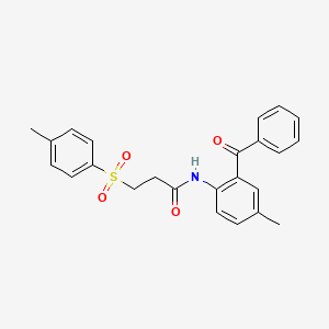N-(2-benzoyl-4-methylphenyl)-3-tosylpropanamide