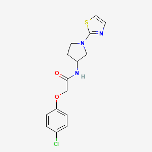 molecular formula C15H16ClN3O2S B2848680 2-(4-chlorophenoxy)-N-(1-(thiazol-2-yl)pyrrolidin-3-yl)acetamide CAS No. 1797636-18-0