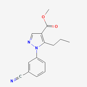 Methyl 1-(3-cyanophenyl)-5-propyl-1H-pyrazole-4-carboxylate