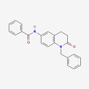 molecular formula C23H20N2O2 B2848688 N-(1-benzyl-2-oxo-1,2,3,4-tetrahydroquinolin-6-yl)benzamide CAS No. 954683-87-5
