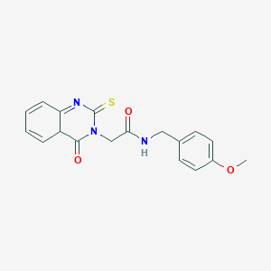 N-[(4-methoxyphenyl)methyl]-2-(4-oxo-2-sulfanylidene-1,2,3,4-tetrahydroquinazolin-3-yl)acetamide
