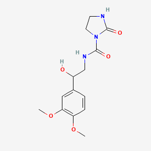 N-(2-(3,4-dimethoxyphenyl)-2-hydroxyethyl)-2-oxoimidazolidine-1-carboxamide