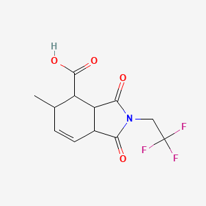 5-methyl-1,3-dioxo-2-(2,2,2-trifluoroethyl)-2,3,3a,4,5,7a-hexahydro-1H-isoindole-4-carboxylic acid