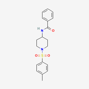 molecular formula C19H22N2O3S B2848728 N-[1-(4-methylbenzenesulfonyl)piperidin-4-yl]benzamide CAS No. 606112-79-2