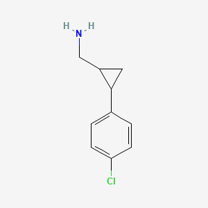 B2848783 [2-(4-Chlorophenyl)cyclopropyl]methylamine CAS No. 1226195-39-6