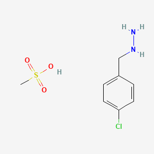 molecular formula C8H13ClN2O3S B2848797 (4-Chlorobenzyl)hydrazine methanesulfonate CAS No. 1638351-23-1; 25198-45-2